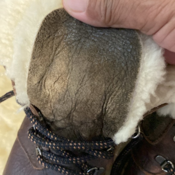 Vintage Blondo Waterproof Leather Sheep Fur Lined Hiking Moto Boots size 6 - Picture 9 of 12